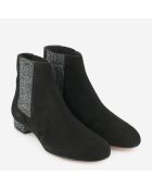 Chelsea Boots Efragon en Velours de Cuir noires